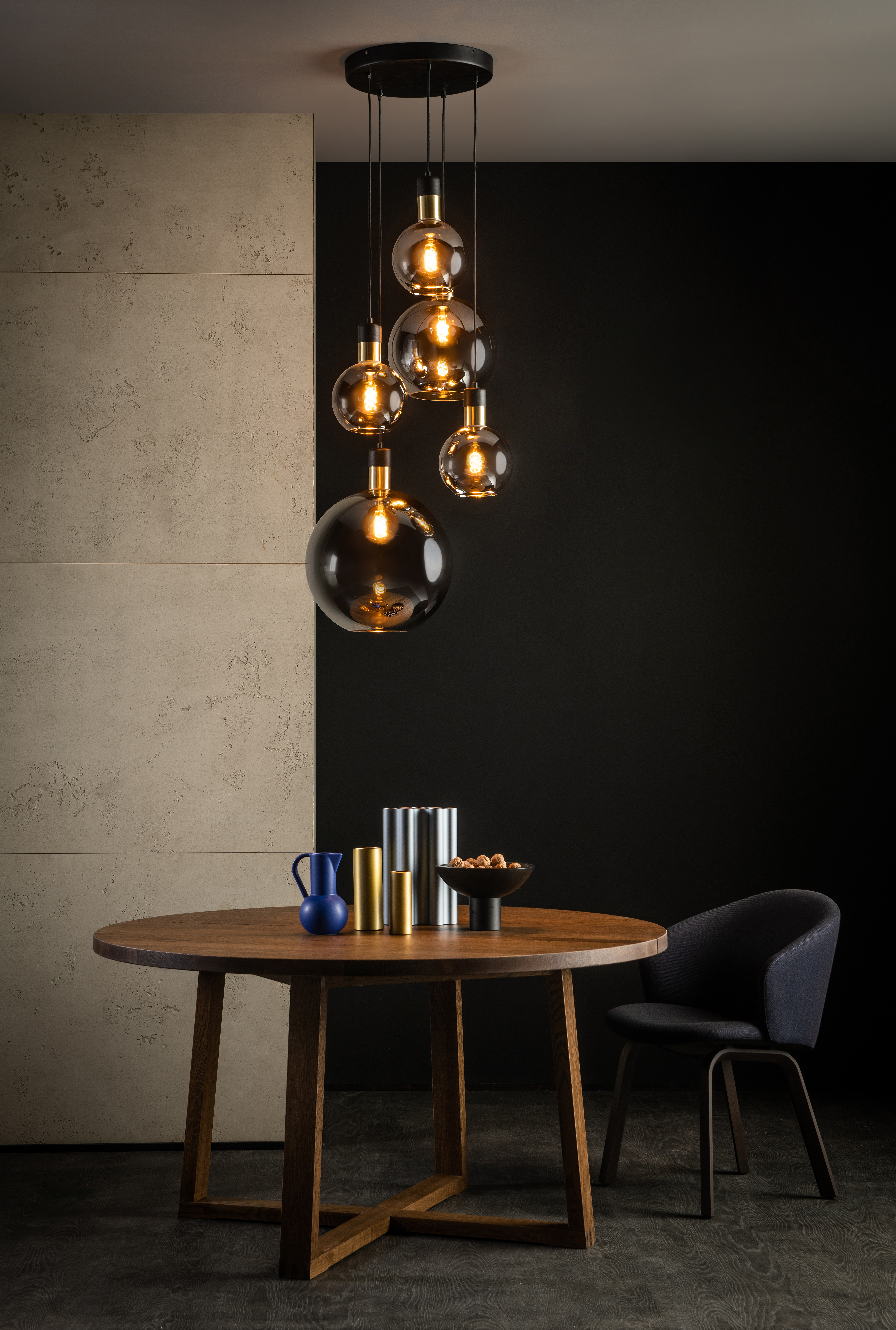 Lucide JULIUS Pendant light 5xE27 Smoke Grey